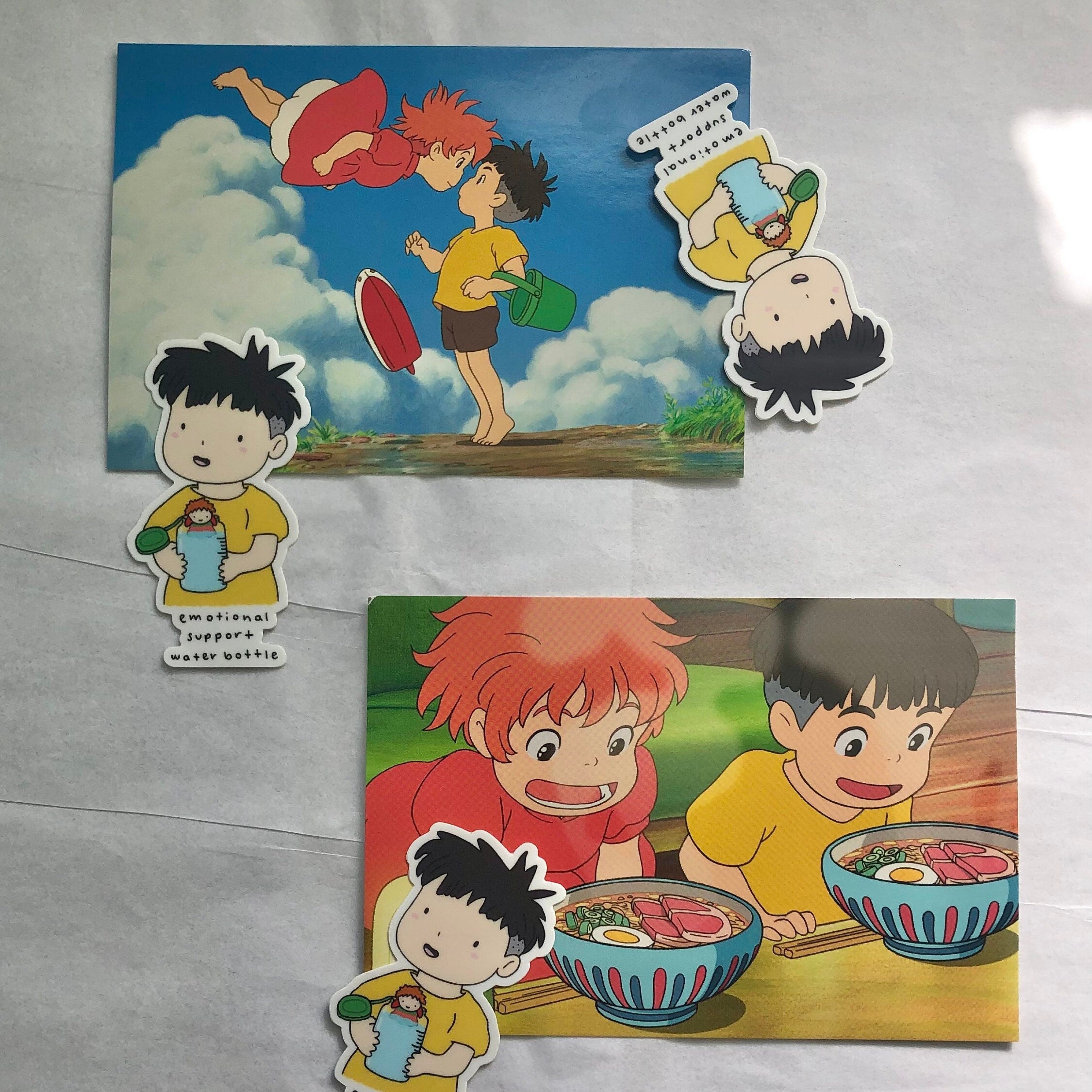 Ponyo Emotional Support Water Bottle Sticker