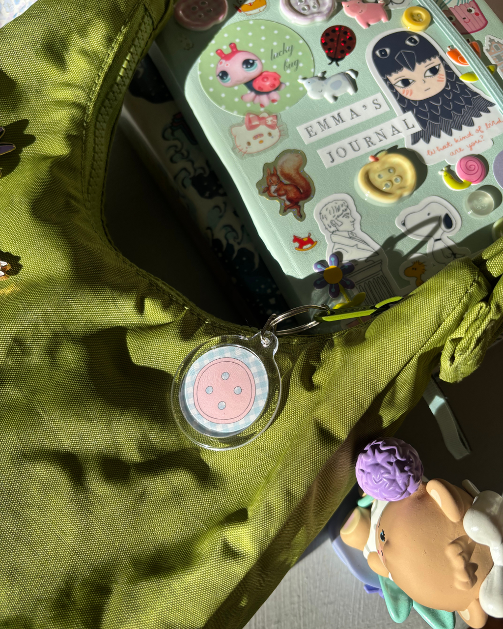 Button Acrylic Keychain