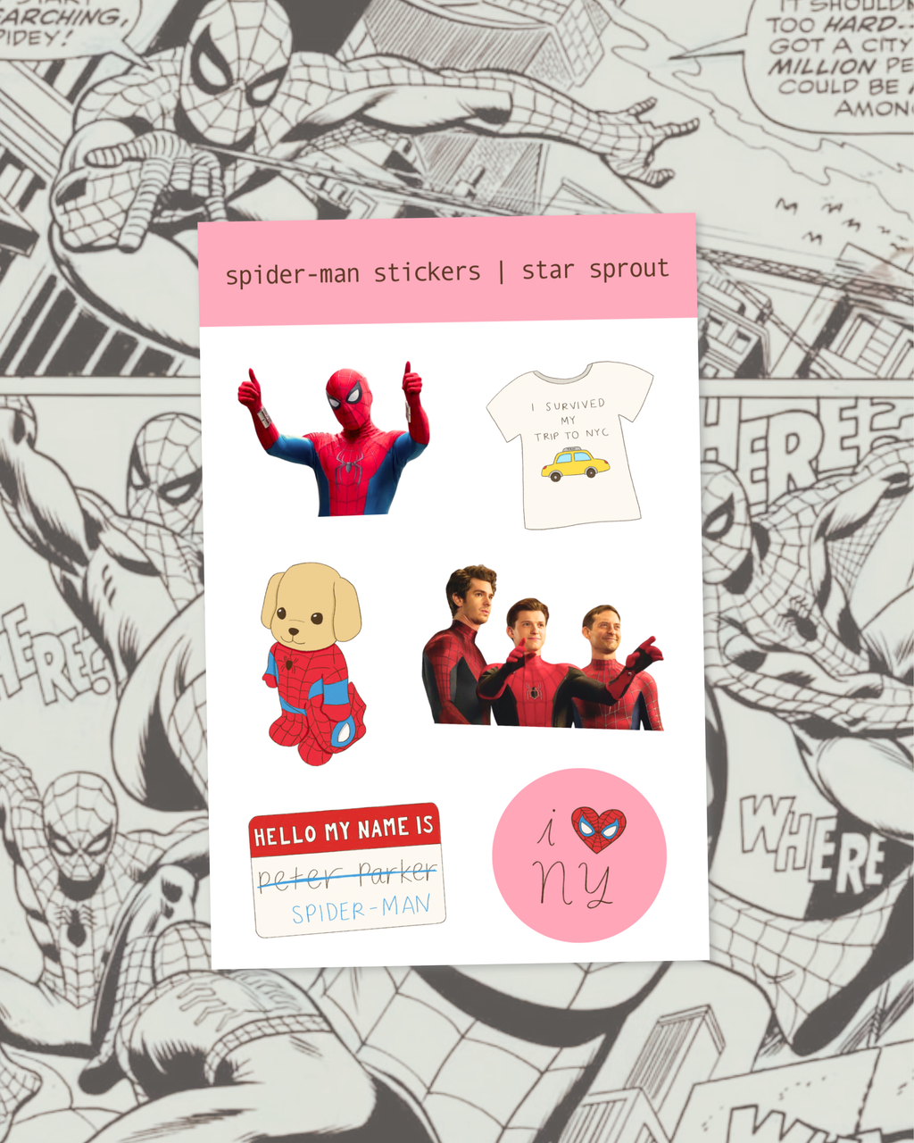 Spider-Man Inspired Sticker Sheet