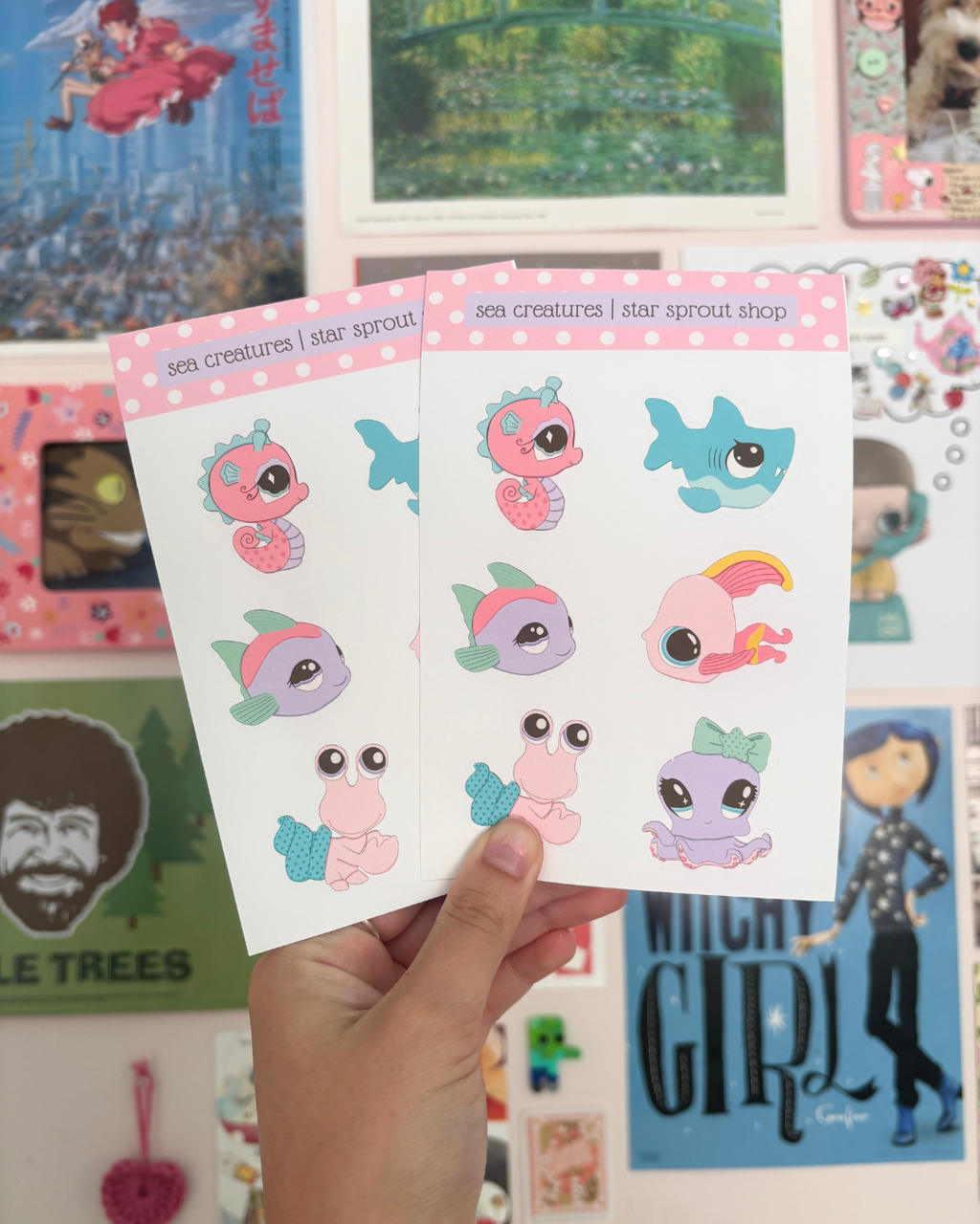 LPS Inspired Sea Creatures Sticker Sheet