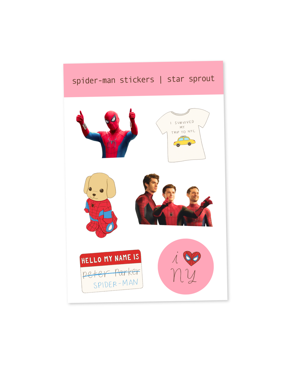 Spider-Man Inspired Sticker Sheet