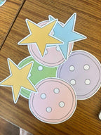 Printable Star and Button Garland | Digital File for a DIY Project