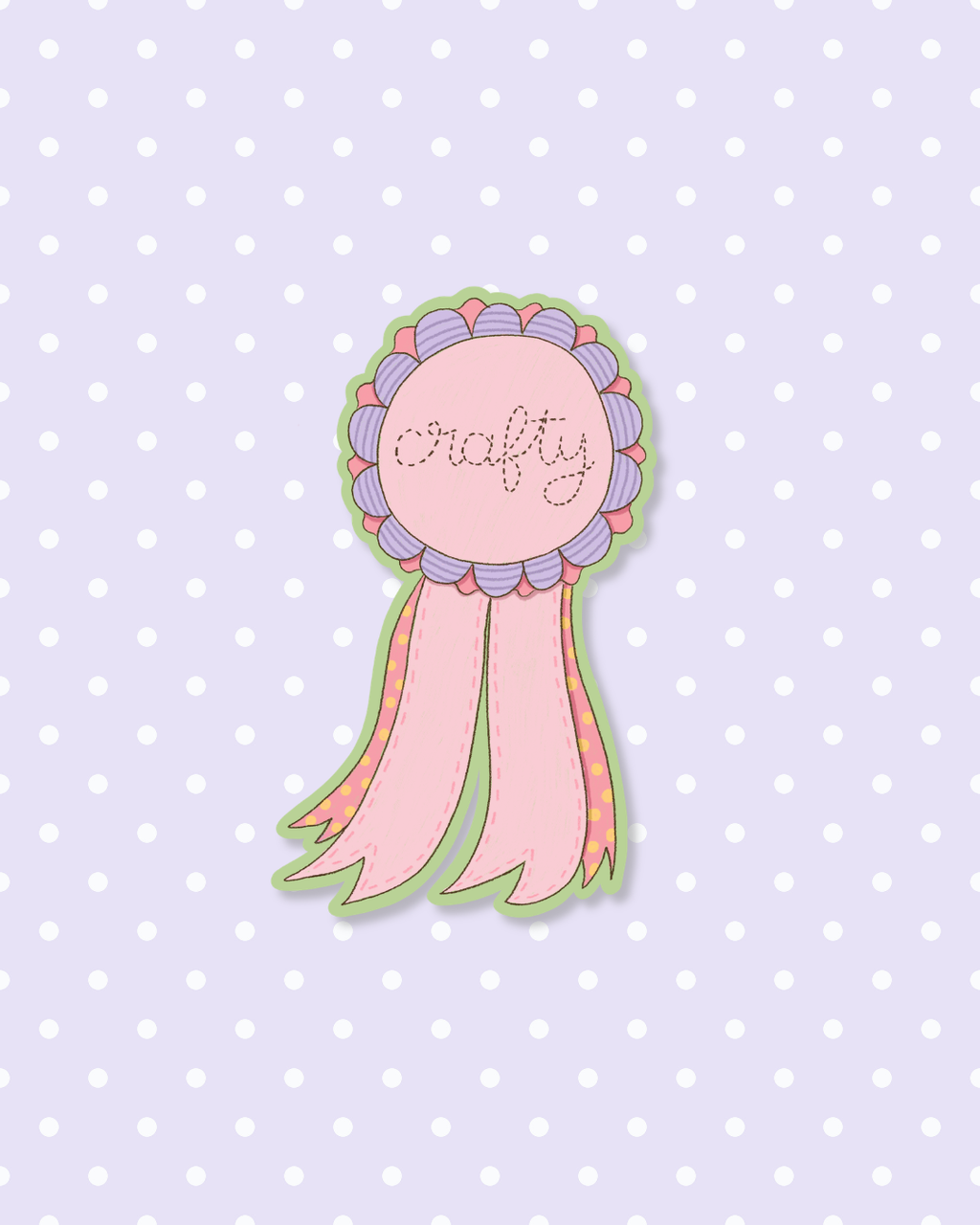 Crafty Rosette Sticker