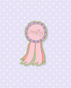 Crafty Rosette Sticker