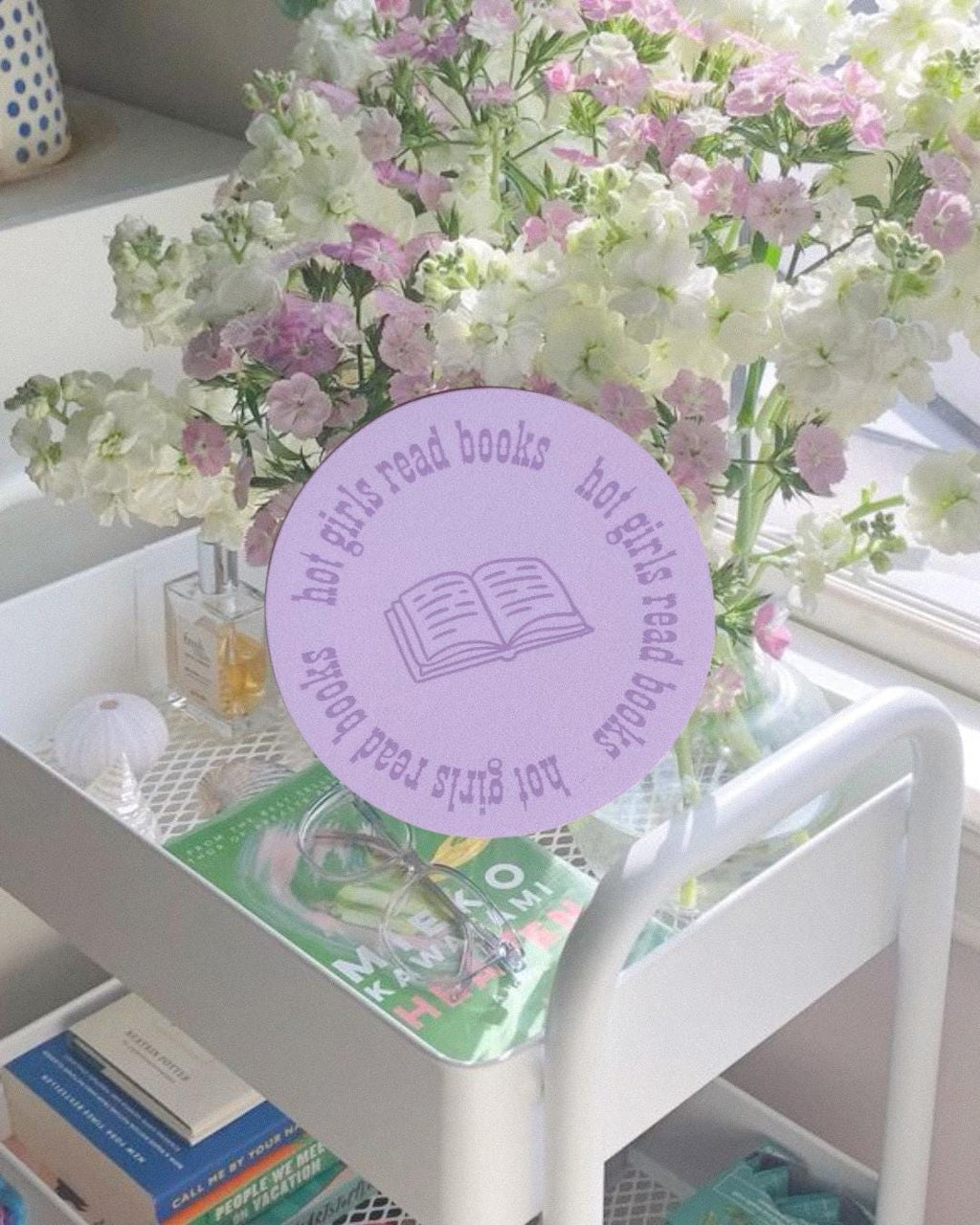 Hot Girls Read Books Sticker