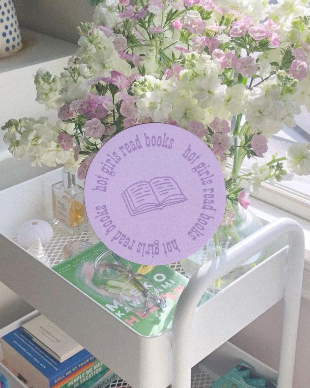 Hot Girls Read Books Sticker