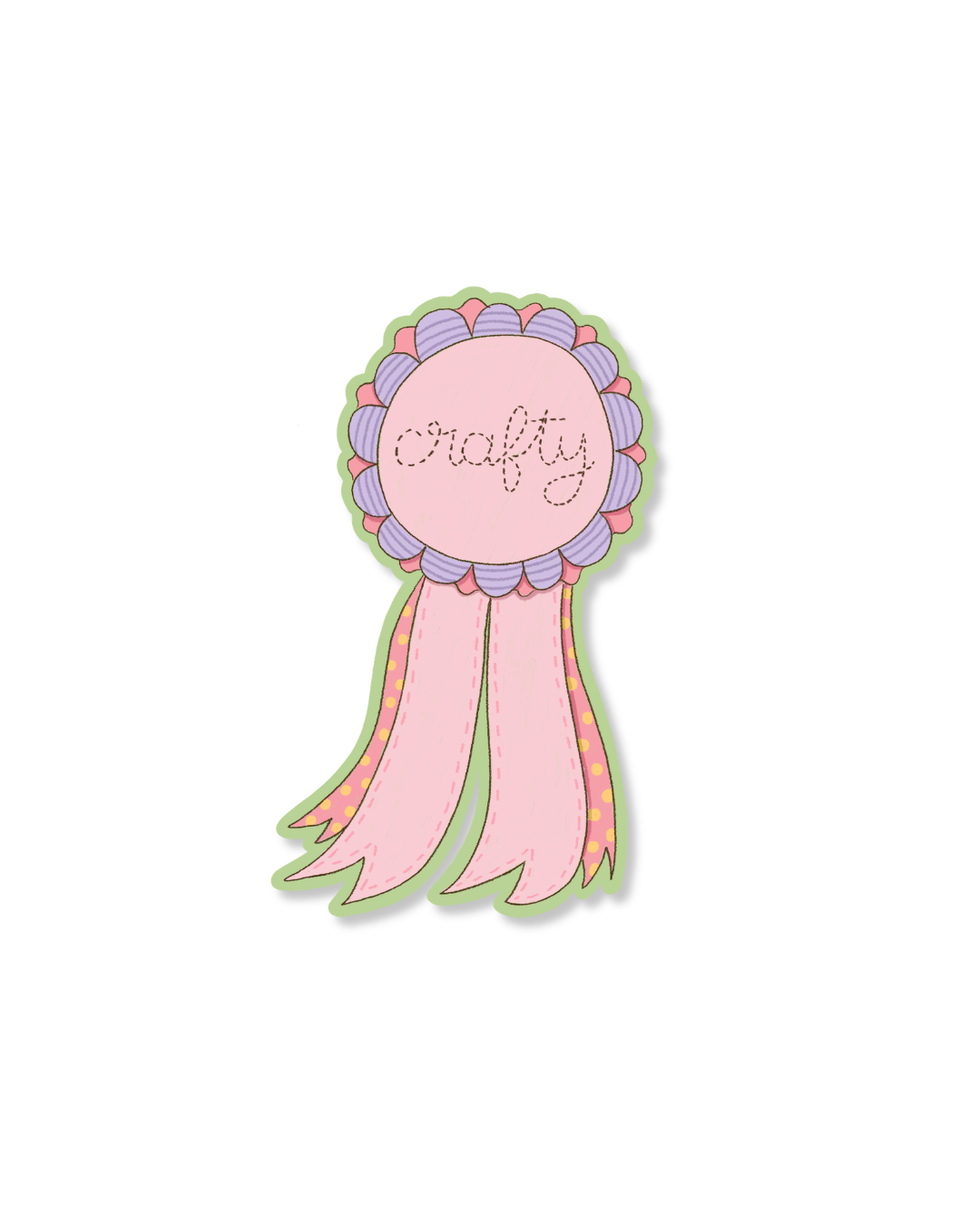 Crafty Rosette Sticker
