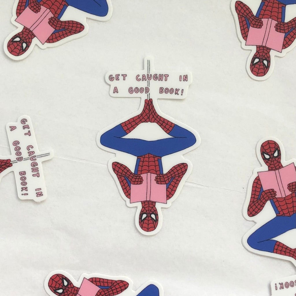 Spider-man Reading Sticker