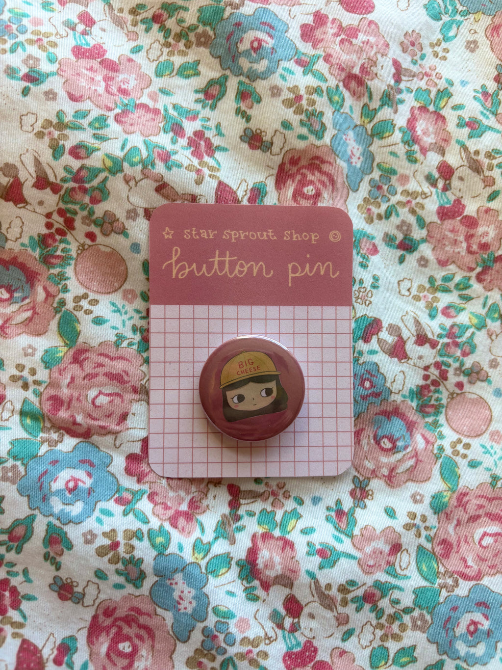 Big Cheese Button Pin