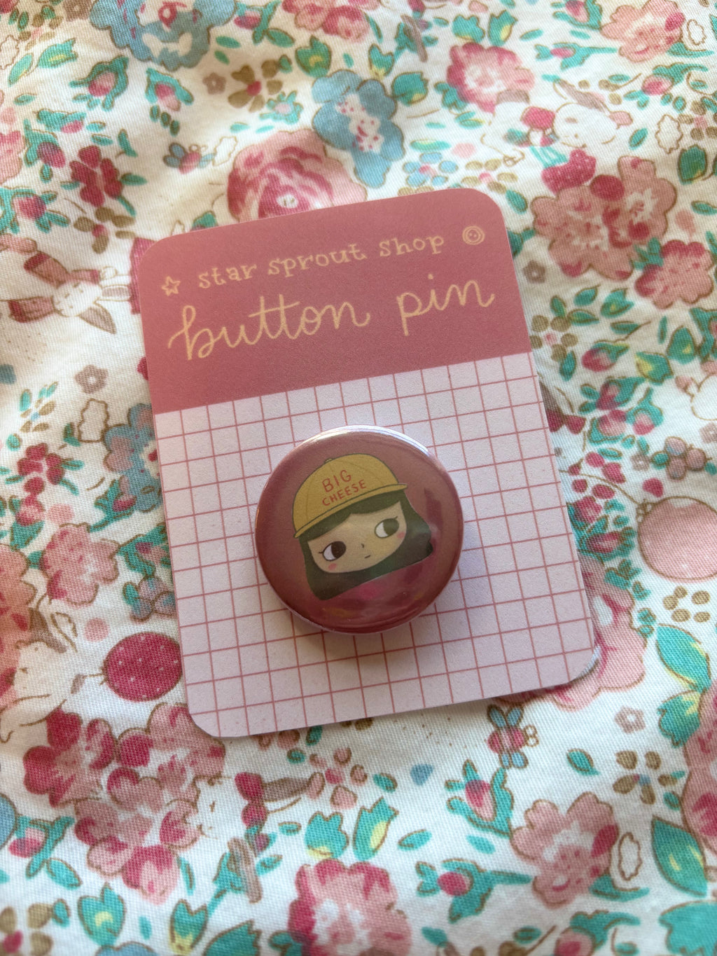 Big Cheese Button Pin