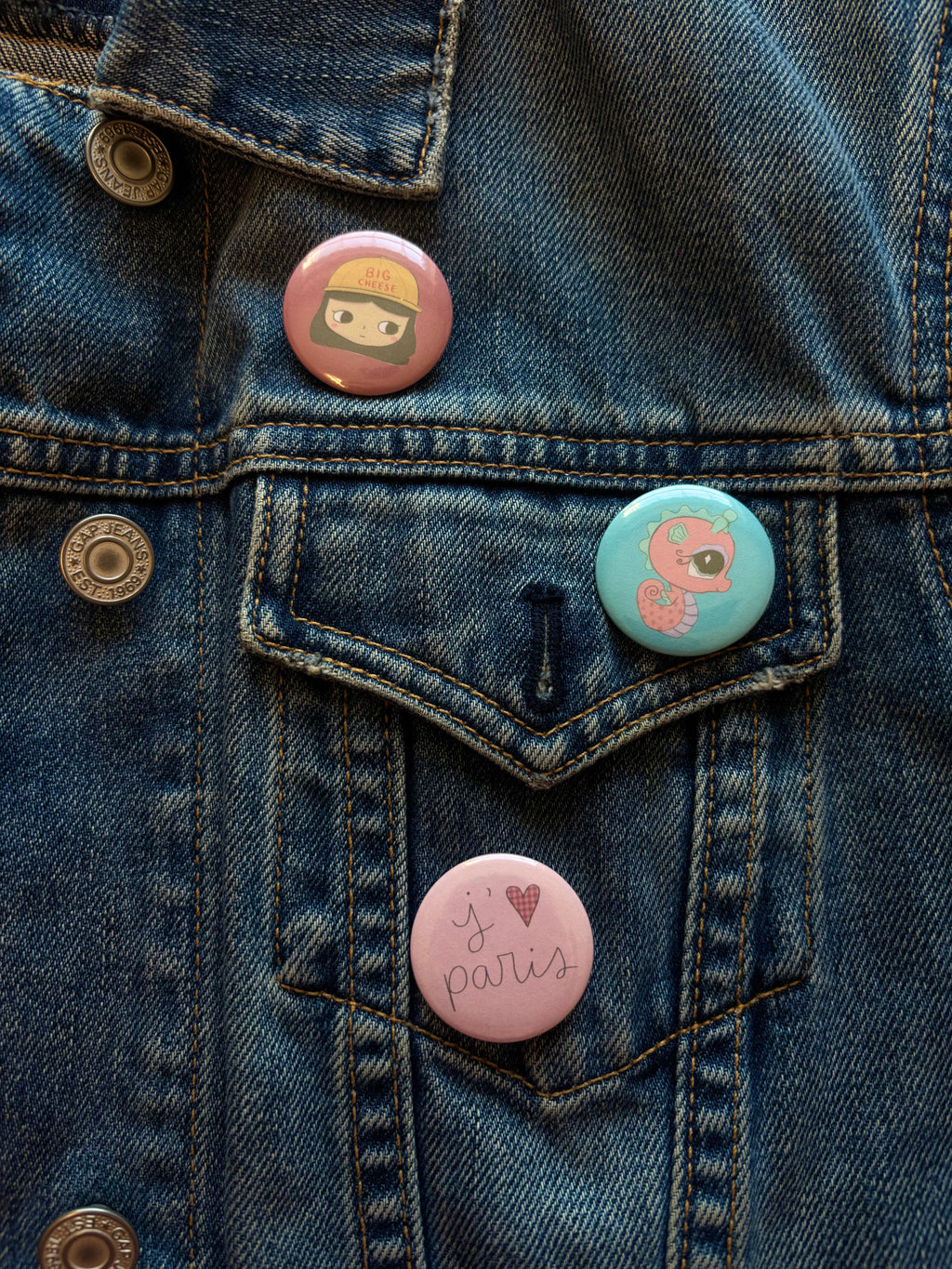 Paris Button Pin