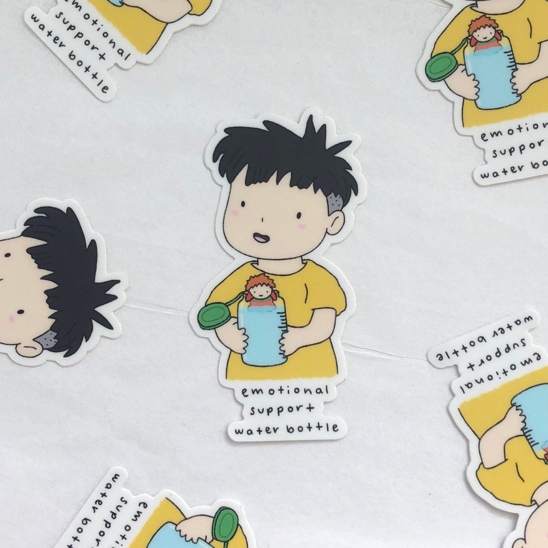 Ponyo Emotional Support Water Bottle Sticker